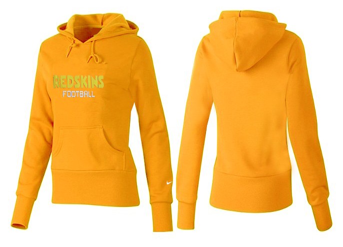 Nike Redskins Team Logo Yellow Women Pullover Hoodies 04 - Click Image to Close