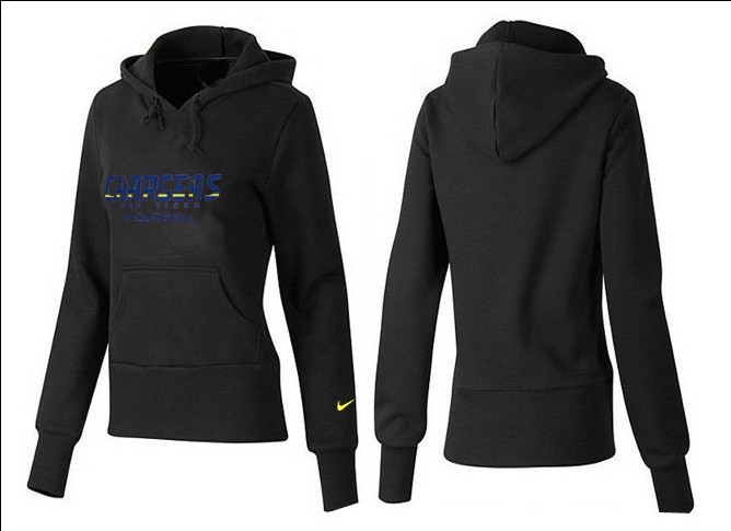 Nike Chargers Team Logo Black Women Pullover Hoodies 04 - Click Image to Close