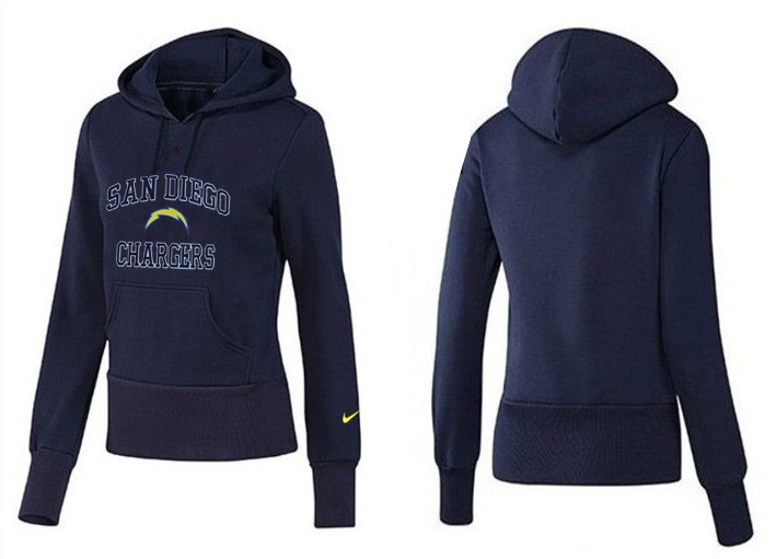Nike Chargers Team Logo D.Blue Women Pullover Hoodies 02