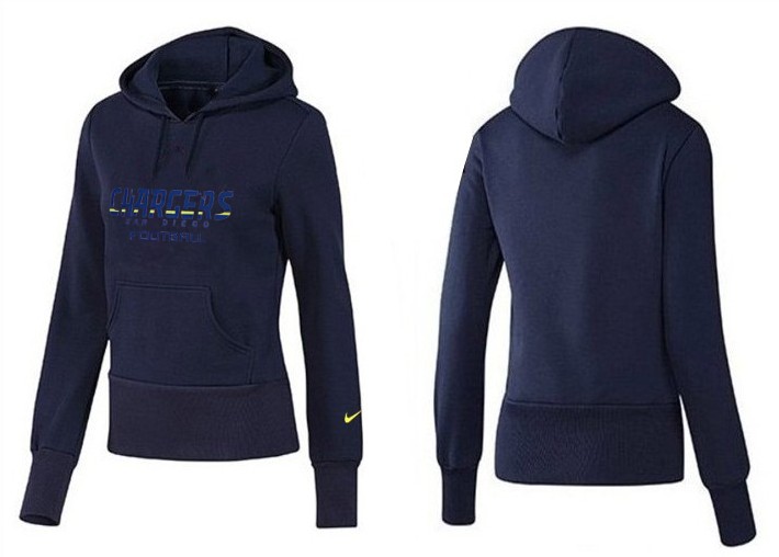 Nike Chargers Team Logo D.Blue Women Pullover Hoodies 04 - Click Image to Close