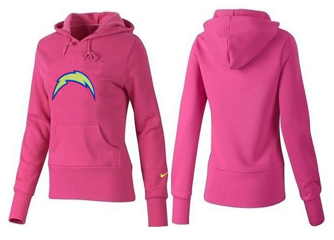Nike Chargers Team Logo Pink Women Pullover Hoodies 01