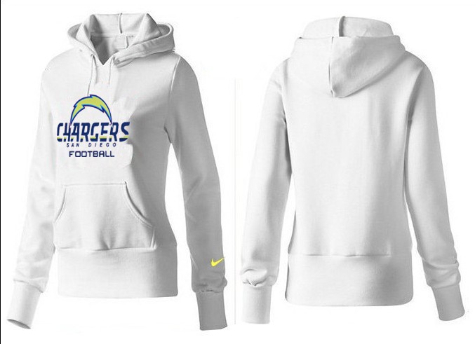 Nike Chargers Team Logo White Women Pullover Hoodies 03