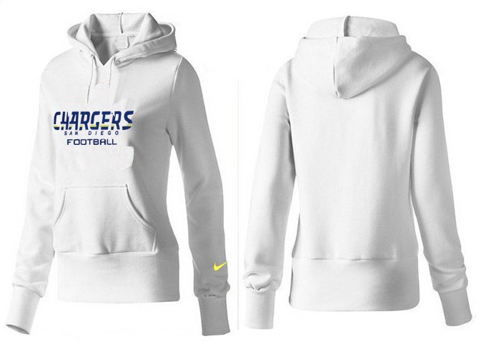 Nike Chargers Team Logo White Women Pullover Hoodies 04