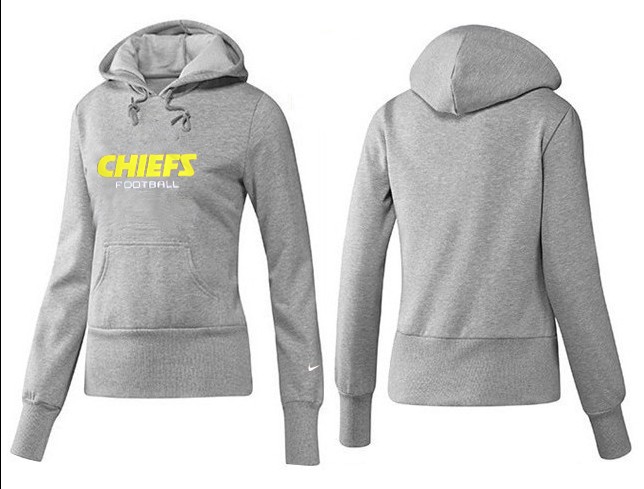 Nike Chiefs Team Logo Grey Women Pullover Hoodies 02