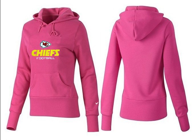 Nike Chiefs Team Logo Pink Women Pullover Hoodies 01