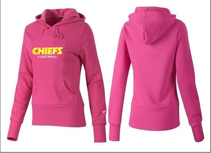 Nike Chiefs Team Logo Pink Women Pullover Hoodies 02