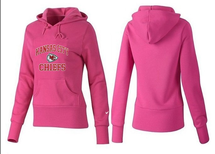 Nike Chiefs Team Logo Pink Women Pullover Hoodies 03