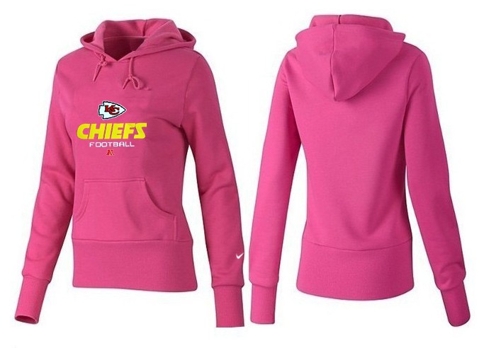 Nike Chiefs Team Logo Pink Women Pullover Hoodies 04