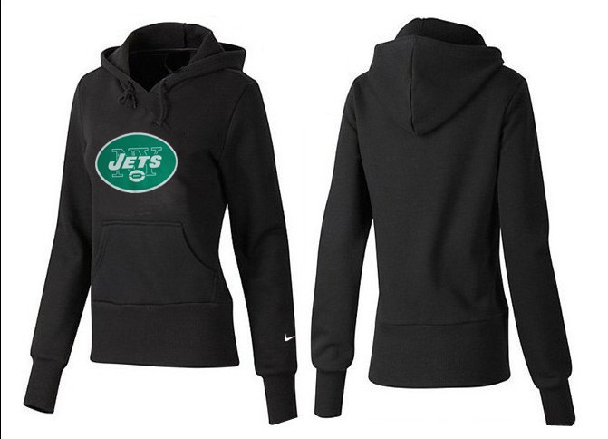 Nike Jets Team Logo Black Women Pullover Hoodies 02