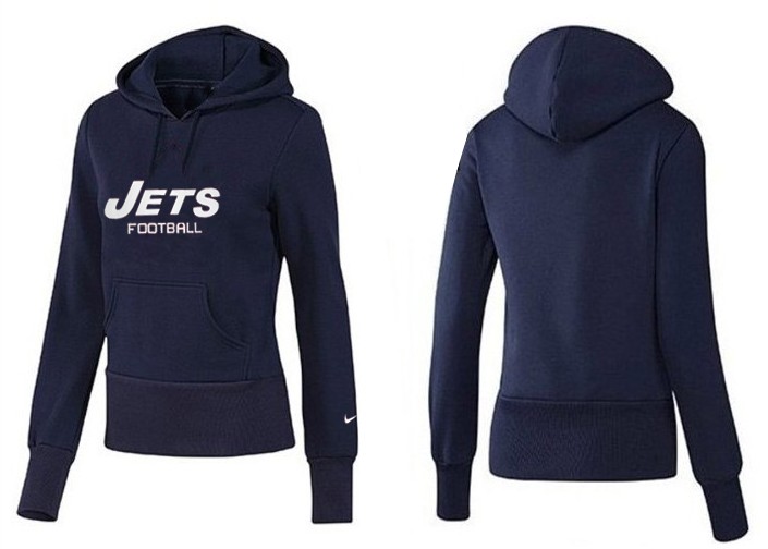 Nike Jets Team Logo D.Blue Women Pullover Hoodies 03