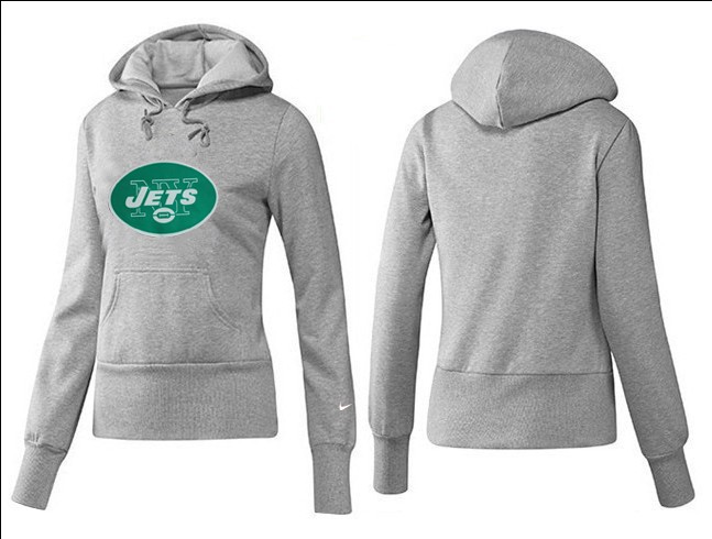 Nike Jets Team Logo Grey Women Pullover Hoodies 03