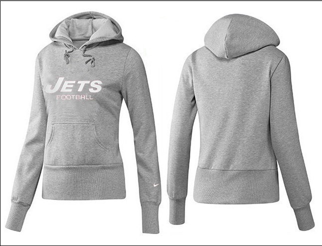 Nike Jets Team Logo Grey Women Pullover Hoodies 04