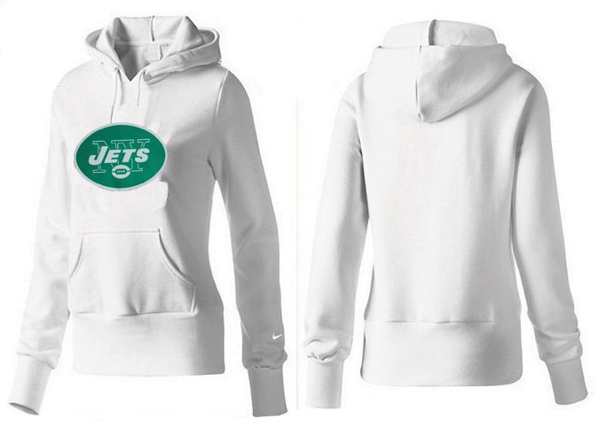 Nike Jets Team Logo White Women Pullover Hoodies 02