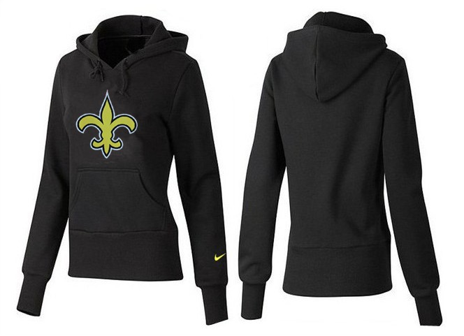 Nike Saints Team Logo Black Women Pullover Hoodies 01