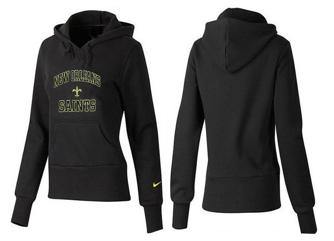 Nike Saints Team Logo Black Women Pullover Hoodies 02