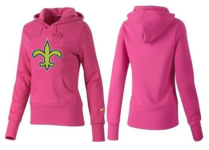 Nike Saints Team Logo Pink Women Pullover Hoodies 01