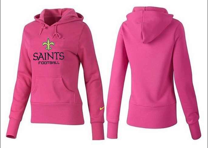 Nike Saints Team Logo Pink Women Pullover Hoodies 03