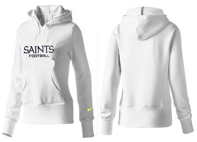 Nike Saints Team Logo White Women Pullover Hoodies 04 - Click Image to Close