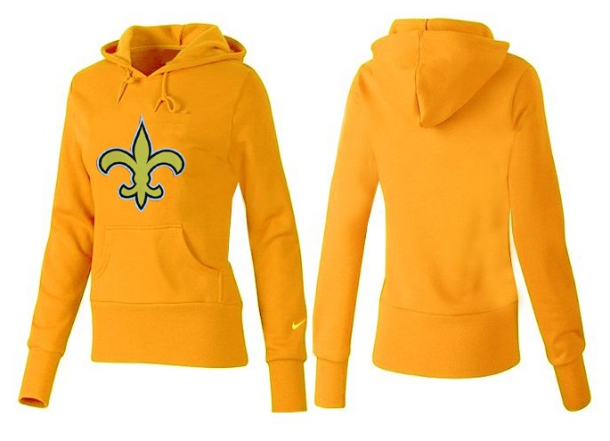 Nike Saints Team Logo Yellow Women Pullover Hoodies 01