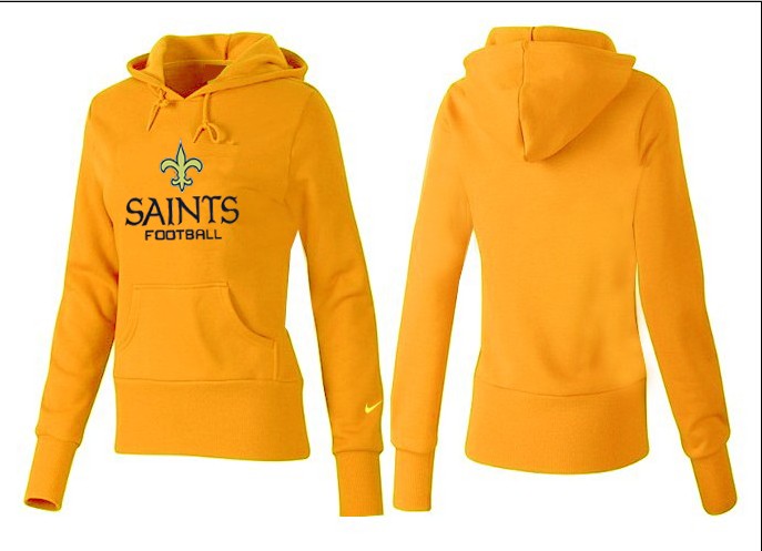 Nike Saints Team Logo Yellow Women Pullover Hoodies 03