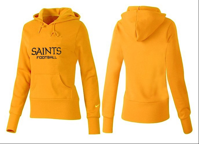 Nike Saints Team Logo Yellow Women Pullover Hoodies 04