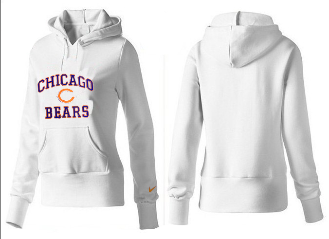 Nike Bears Team Logo White Women Pullover Hoodies 03.png
