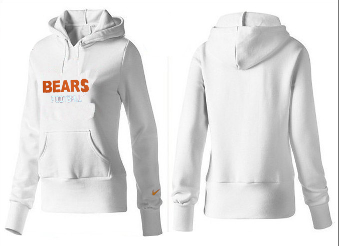 Nike Bears Team Logo White Women Pullover Hoodies 04.png