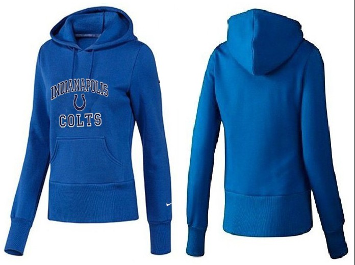 Nike Colts Team Logo Blue Women Pullover Hoodies 01