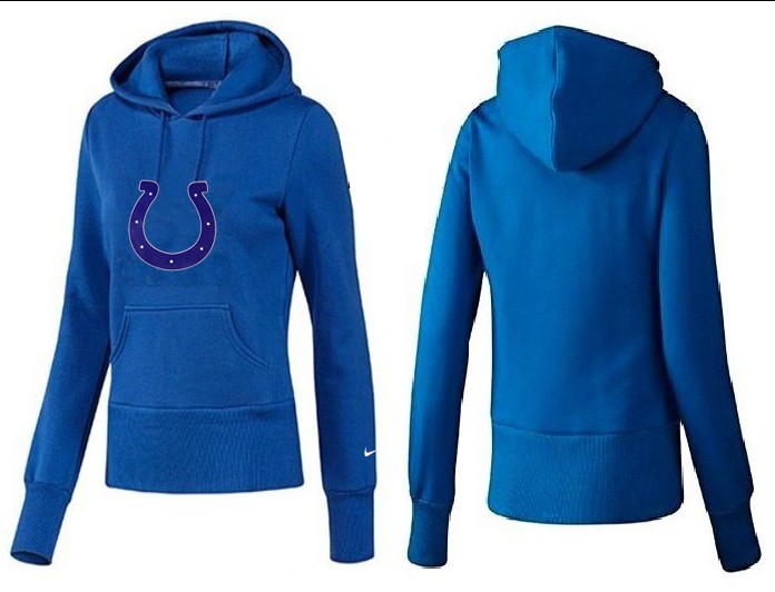 Nike Colts Team Logo Blue Women Pullover Hoodies 03
