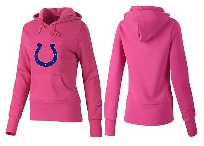 Nike Colts Team Logo Pink Women Pullover Hoodies 01