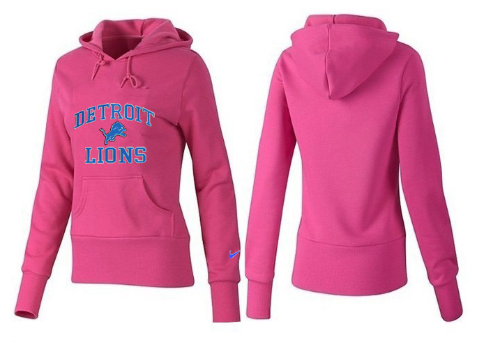 Nike Lions Team Logo Pink Women Pullover Hoodies 02.png