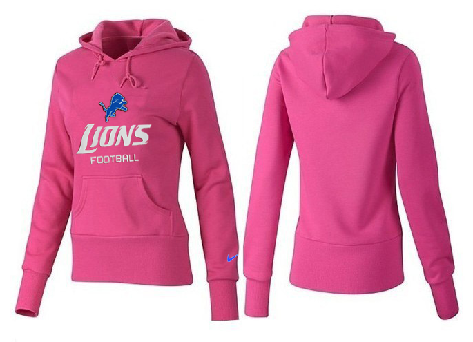 Nike Lions Team Logo Pink Women Pullover Hoodies 03.png