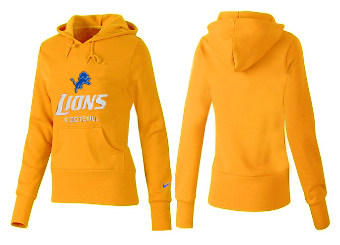 Nike Lions Team Logo Yellow Women Pullover Hoodies 03.png