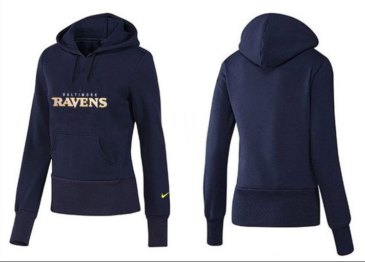 Nike Ravens Team Logo D.Blue Women Pullover Hoodies 01