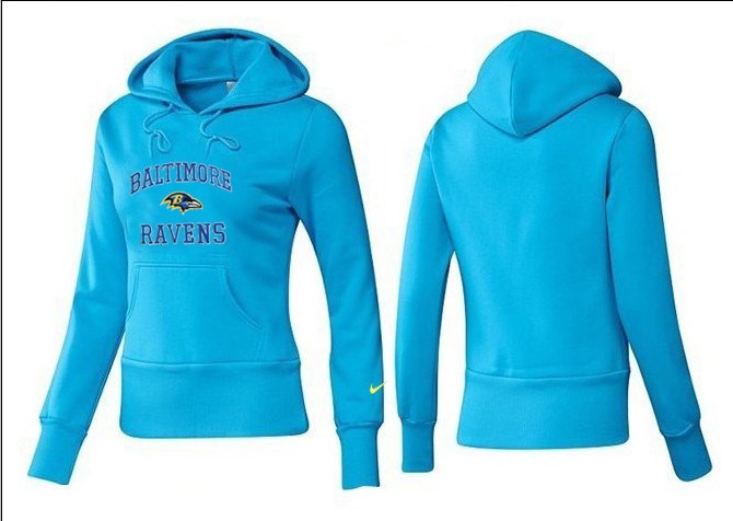 Nike Ravens Team Logo L.Blue Women Pullover Hoodies 03 - Click Image to Close
