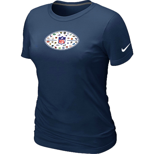 Nike NFL 32 Teams Logo Collection Locker Room Women T Shirt D.Blue