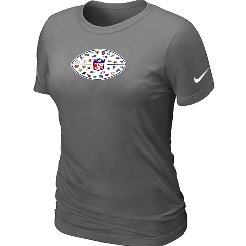 Nike NFL 32 Teams Logo Collection Locker Room Women T Shirt D.Grey