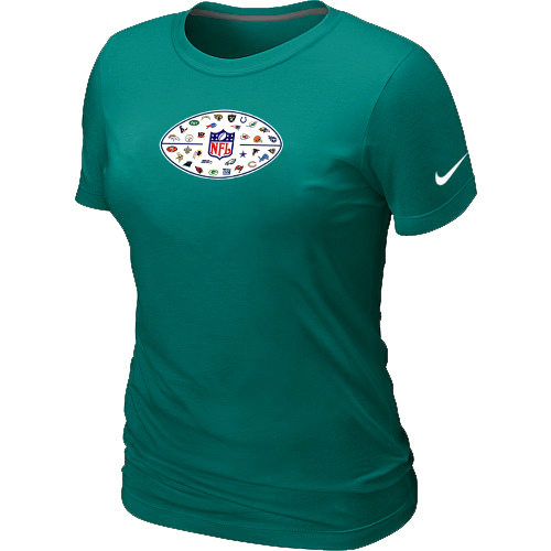 Nike NFL 32 Teams Logo Collection Locker Room Women T Shirt L.Green - Click Image to Close