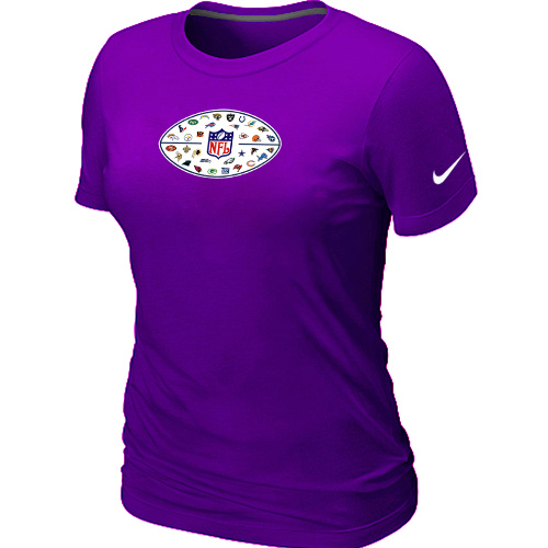Nike NFL 32 Teams Logo Collection Locker Room Women T Shirt Purple - Click Image to Close