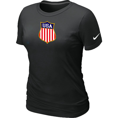 Nike Team USA Hockey Winter Olympics KO Collection Locker Room Women T Shirt Black
