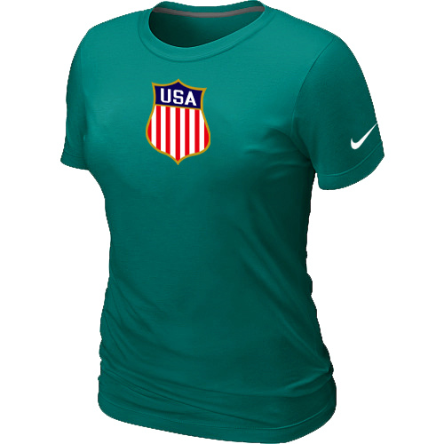 Nike Team USA Hockey Winter Olympics KO Collection Locker Room Women T Shirt L.Green
