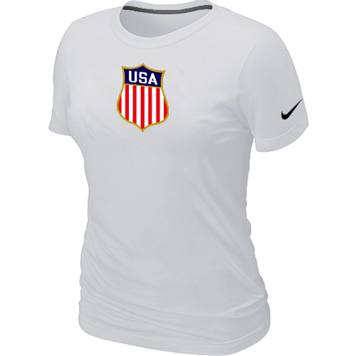 Nike Team USA Hockey Winter Olympics KO Collection Locker Room Women T Shirt White