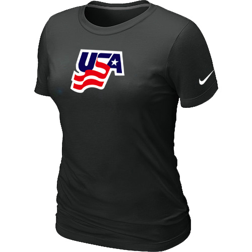 Nike USA Graphic Legend Performance Collection Locker Room Women T Shirt Black