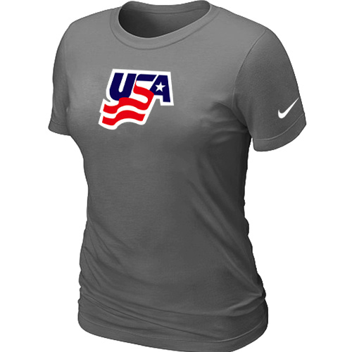 Nike USA Graphic Legend Performance Collection Locker Room Women T Shirt D.Grey