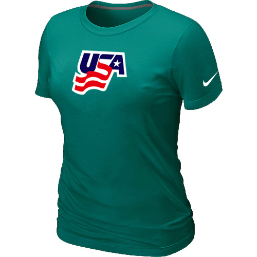 Nike USA Graphic Legend Performance Collection Locker Room Women T Shirt L.Green