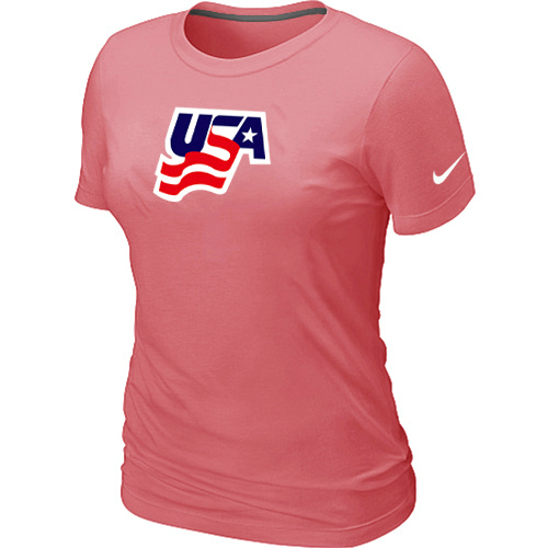 Nike USA Graphic Legend Performance Collection Locker Room Women T Shirt Pink
