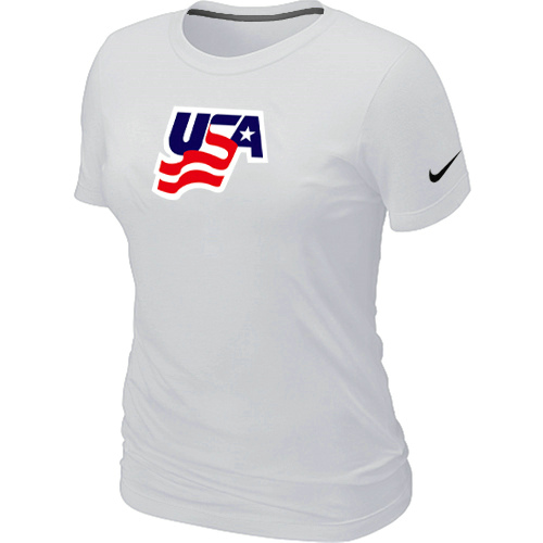 Nike USA Graphic Legend Performance Collection Locker Room Women T Shirt White