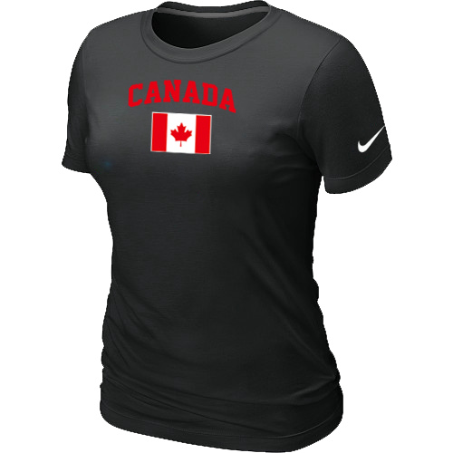 Nike 2014 Olympics Canada Flag Collection Locker Room Women T Shirt Black