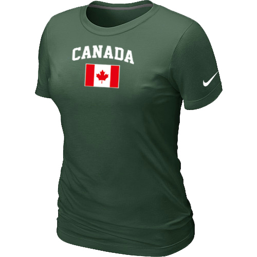 Nike 2014 Olympics Canada Flag Collection Locker Room Women T Shirt D.Green