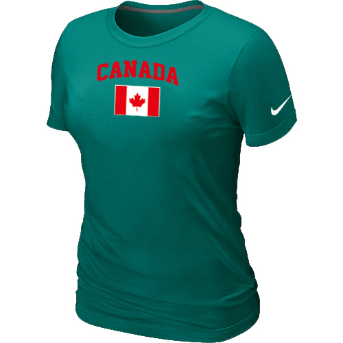 Nike 2014 Olympics Canada Flag Collection Locker Room Women T Shirt L.Green